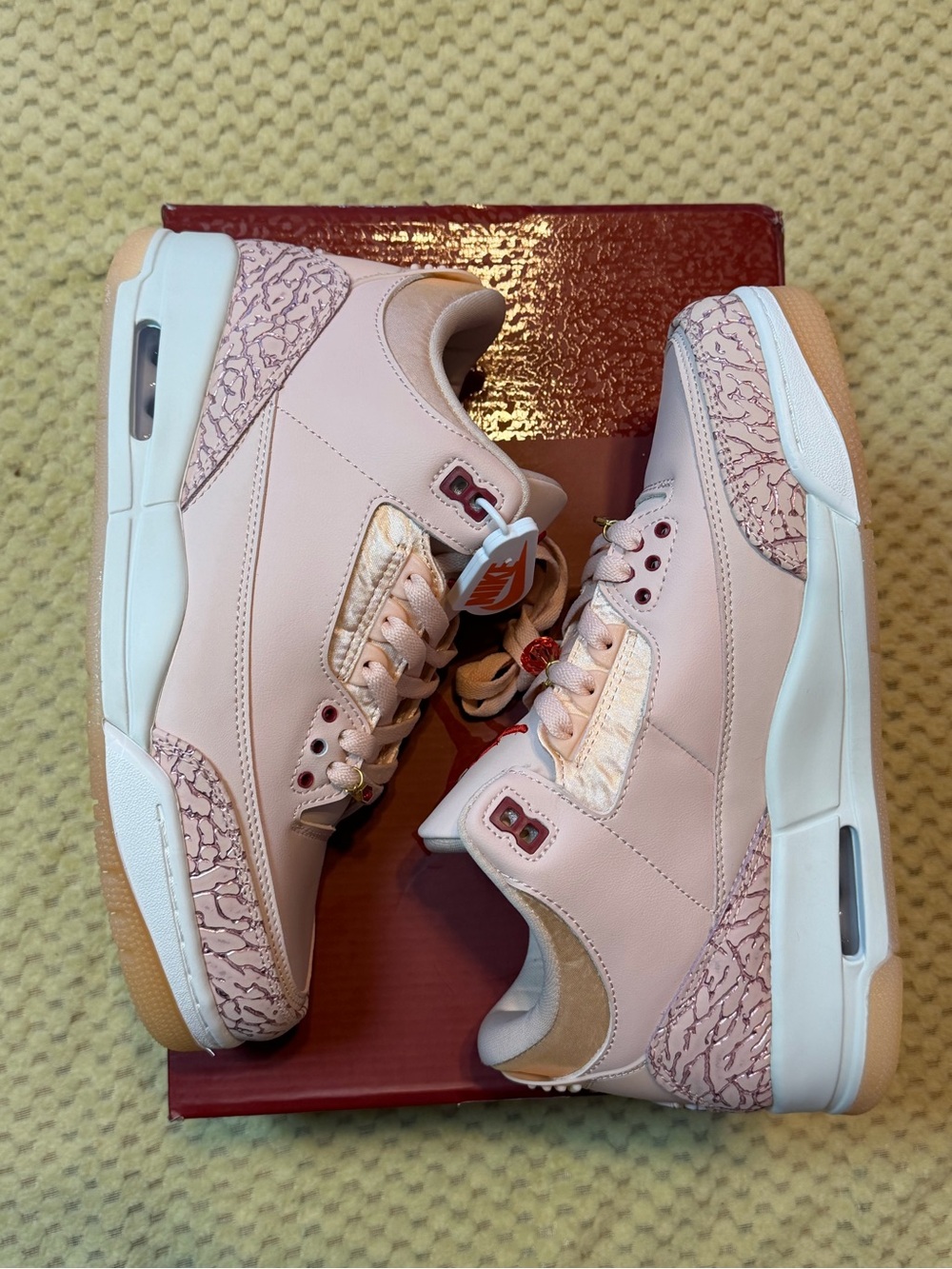 Nike Women’s Pink and Gum Air Jordan Style Sneakers
